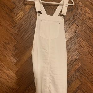 White Denim Overall Dress